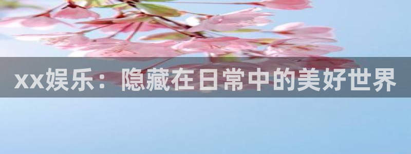 okooo澳客登陆：xx娱乐：隐藏在日常中的美好世界
